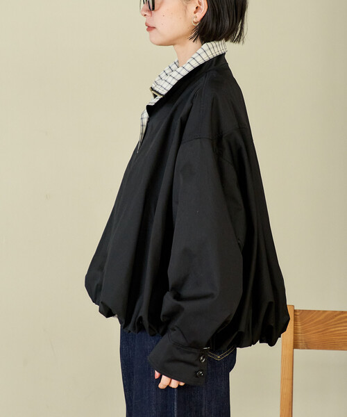 S 新品 FREAK'S STORE 配色 チェック ダブル襟 バルーンコート FREAK'S STORE/配色 チェック ダブル襟 バルーンコート｜Daytona Park