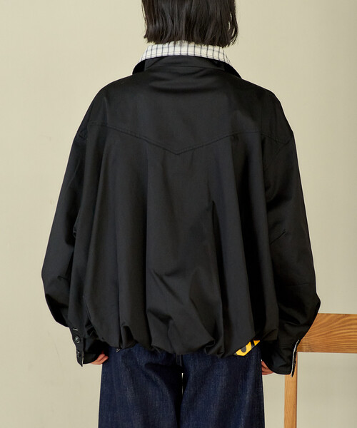 S 新品 FREAK'S STORE 配色 チェック ダブル襟 バルーンコート FREAK'S STORE/配色 チェック ダブル襟 バルーンコート｜Daytona Park