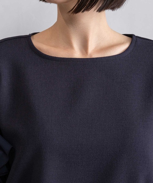 MARECHAL TERRE(マルシャルテル)の「ラッフルスリーブトップス(シャツ/ブラウス・レディース・オフホワイト/ブラック/ネイビー/サンドベージュ・MEDIUM)」の11枚目の写真