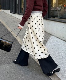 fredy emue | サテンドットミディスカート(スカート)