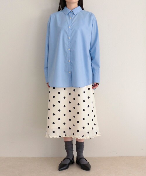 fredy emue（フレディエミュ）の「サテンドットミディスカート（スカート・レディース・ブラック系その他/ホワイト系その他・38）」の10枚目の写真