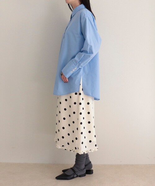 fredy emue（フレディエミュ）の「サテンドットミディスカート（スカート・レディース・ブラック系その他/ホワイト系その他・38）」の12枚目の写真