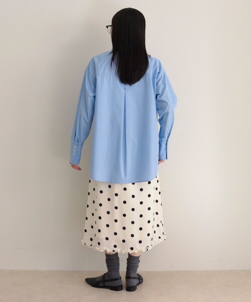 fredy emue（フレディエミュ）の「サテンドットミディスカート（スカート・レディース・ブラック系その他/ホワイト系その他・38）」の13枚目の写真