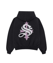 SUPPLIER（サプライヤー）の「ジップフーディ｜Black x Pink Cross Zip Hoodie V2｜SUPPLIER（パーカー）」