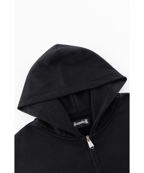 SUPPLIER（サプライヤー）の「ジップフーディ｜Black x Pink Cross Zip Hoodie V2｜SUPPLIER（パーカー・メンズ・ブラック・SMALL/MEDIUM/LARGE/X-LARGE/XX-LARGE）」の5枚目の写真