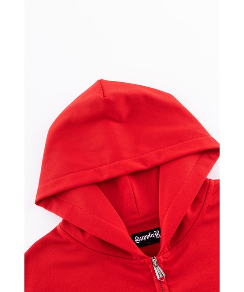 SUPPLIER(サプライヤー)の「ジップフーディ|Cross Zip Hoodie V2|SUPPLIER(パーカー・メンズ・ブラック/レッド・SMALL/MEDIUM/LARGE/X-LARGE/XX-LARGE)」の13枚目の写真