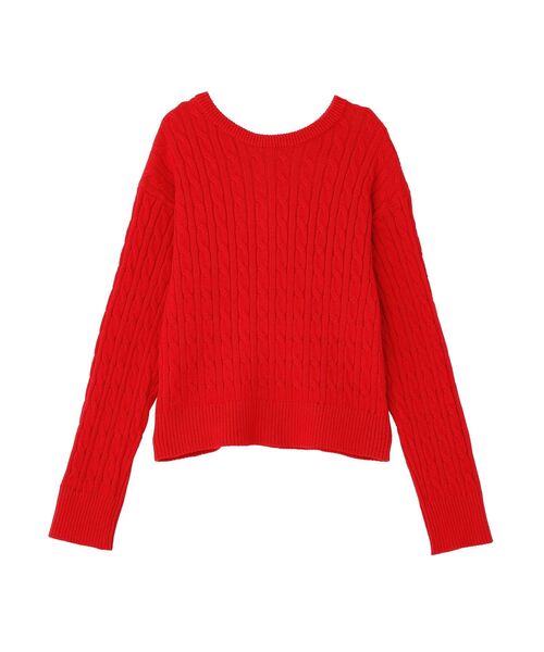 AMERICAN HOLIC(アメリカンホリック)の「ケーブルニットカーディガン(カーディガン/ボレロ・レディース・グリーン/レッド/ネイビー/ブルー・M/L)」の13枚目の写真