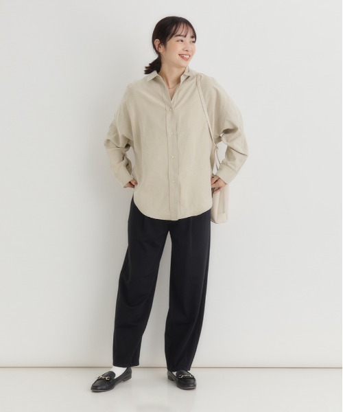 Right-on（ライトオン）の「【HONEYSUCKLE ROSE】ポンチ ジョガーパンツ (リラックスフィット / トレンド感 / デイリーコーデ)（その他パンツ・レディース・ブラック/ネイビー/ブラウン・M/L/XL/S）」の15枚目の写真