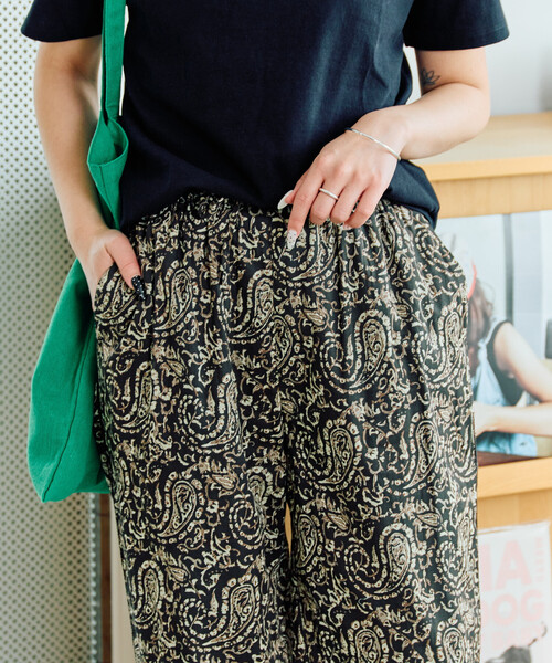 FREAK'S STORE（フリークスストア）の「限定展開　インド ペイズリー イージーパンツ（その他パンツ・レディース・ブルー/ブラック/ネイビー/オレンジ/グリーン・MEDIUM/SMALL）」の7枚目の写真