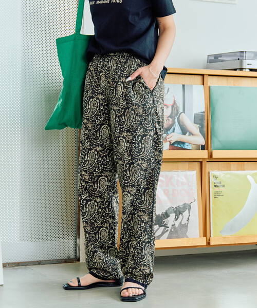 FREAK'S STORE（フリークスストア）の「限定展開　インド ペイズリー イージーパンツ（その他パンツ・レディース・ブルー/ブラック/ネイビー/オレンジ/グリーン・MEDIUM/SMALL）」の9枚目の写真