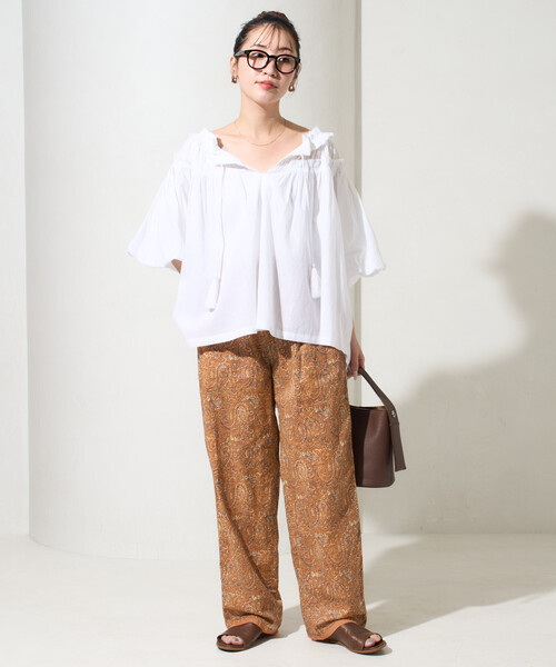 FREAK'S STORE（フリークスストア）の「限定展開　インド ペイズリー イージーパンツ（その他パンツ・レディース・ブルー/ブラック/ネイビー/オレンジ/グリーン・MEDIUM/SMALL）」の13枚目の写真