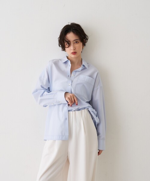 Rouge vif Anna（ルージュヴィフアンナ）の「バックラウンドデザインシャツ（シャツ/ブラウス・レディース・オフホワイト/サックスブルー・フリー）」の19枚目の写真