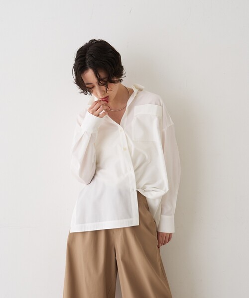 Rouge vif Anna（ルージュヴィフアンナ）の「バックラウンドデザインシャツ（シャツ/ブラウス・レディース・オフホワイト/サックスブルー・フリー）」の20枚目の写真