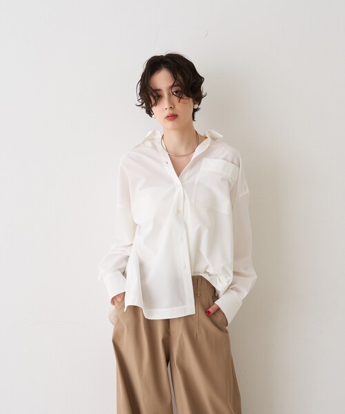 Rouge vif Anna（ルージュヴィフアンナ）の「バックラウンドデザインシャツ（シャツ/ブラウス・レディース・オフホワイト/サックスブルー・フリー）」の22枚目の写真