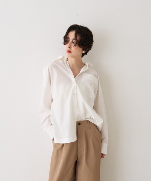 Rouge vif Anna（ルージュヴィフアンナ）の「バックラウンドデザインシャツ（シャツ/ブラウス・レディース・オフホワイト/サックスブルー・フリー）」の11枚目の写真