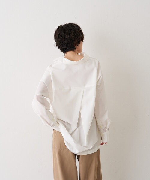 Rouge vif Anna（ルージュヴィフアンナ）の「バックラウンドデザインシャツ（シャツ/ブラウス・レディース・オフホワイト/サックスブルー・フリー）」の14枚目の写真