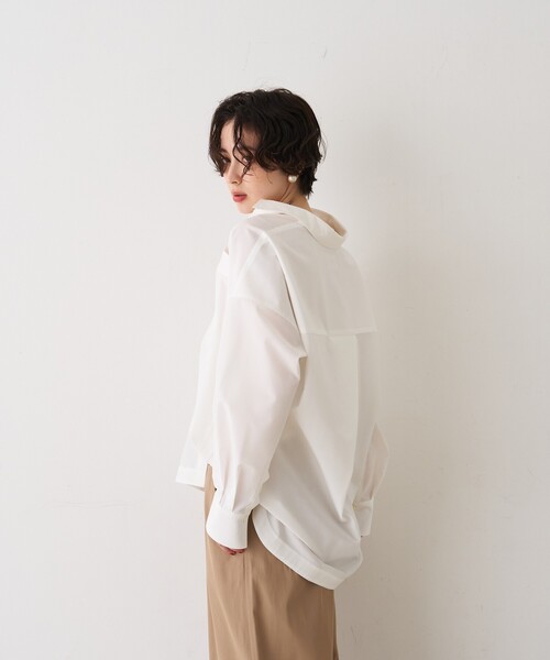 Rouge vif Anna（ルージュヴィフアンナ）の「バックラウンドデザインシャツ（シャツ/ブラウス・レディース・オフホワイト/サックスブルー・フリー）」の15枚目の写真