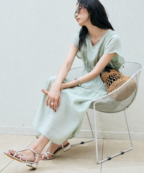 Doux archives（ドゥアルシーヴ）の「ナローストラップサンダル（サンダル・レディース・レッド/シルバー/ブラック・LARGE/MEDIUM）」の7枚目の写真