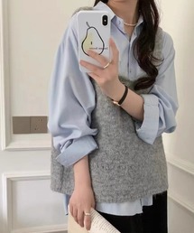 Flugge（フラッジー）の「フロントリボンニットビスチェ（キャミソール）」