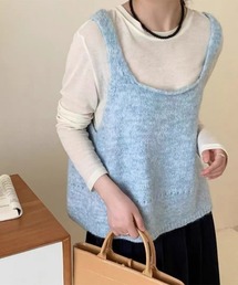 Flugge（フラッジー）の「フロントリボンニットビスチェ（キャミソール）」