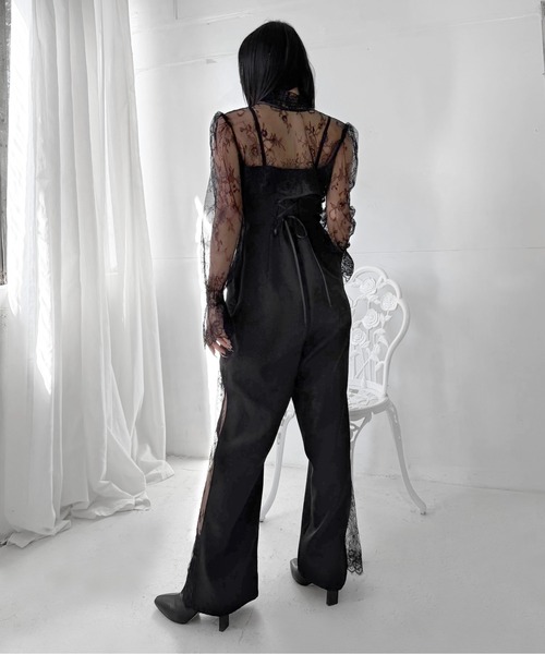 LVEU.（ラブユ.）の「【LVEU.】2wayレースボレロ / トップス ボレロ カーディガン 羽織り レース リボン 2way クロップド ショート ブラック モード（カーディガン/ボレロ・レディース・ブラック・FREE）」の19枚目の写真