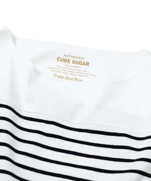 CUBE SUGAR（キューブシュガー）の「CUBE SUGAR/キューブシュガー　21/-天竺ボーダー バスクボーダーTEE（Tシャツ/カットソー・レディース・その他1・FREE）」の2枚目の写真