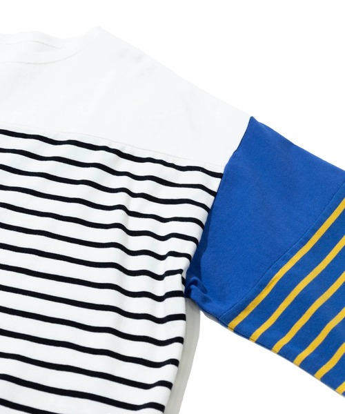 CUBE SUGAR（キューブシュガー）の「CUBE SUGAR/キューブシュガー　21/-天竺ボーダー バスクボーダーTEE（Tシャツ/カットソー・レディース・その他1・FREE）」の3枚目の写真