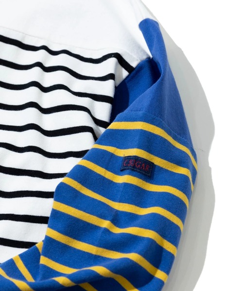 CUBE SUGAR（キューブシュガー）の「CUBE SUGAR/キューブシュガー　21/-天竺ボーダー バスクボーダーTEE（Tシャツ/カットソー・レディース・その他1・FREE）」の4枚目の写真