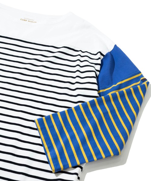 CUBE SUGAR（キューブシュガー）の「CUBE SUGAR/キューブシュガー　21/-天竺ボーダー バスクボーダーTEE（Tシャツ/カットソー・レディース・その他1・FREE）」の5枚目の写真