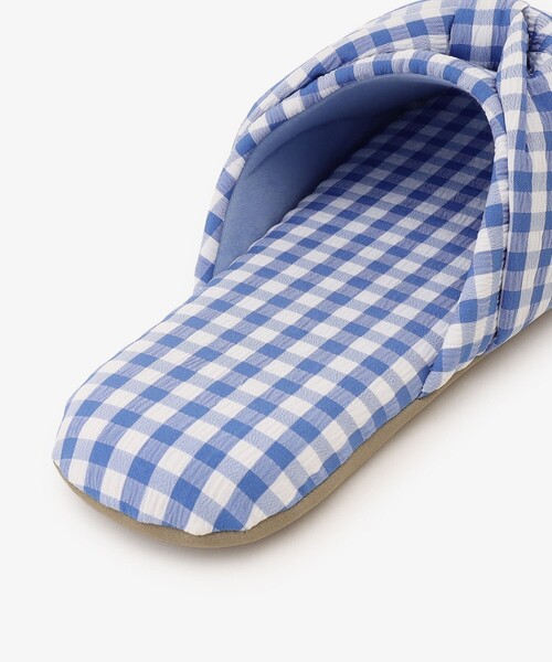 Afternoon Tea(アフタヌーンティー)の「ギンガムチェックリボンルームシューズ(ルームシューズ/スリッパ・レディース・ブルー/オレンジ・ONE SIZE)」の11枚目の写真