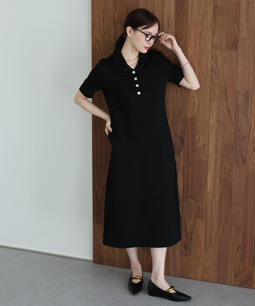 J by blue(ジェイバイブルー)の「スキッパー襟ワンピース(ワンピース・レディース・チャコールグレー/ブラック/アイボリー・MEDIUM)」の20枚目の写真