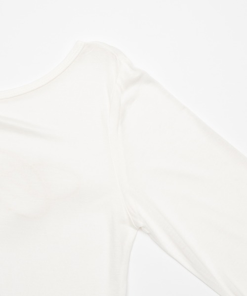 chernyy(チェルニー)の「2way chernyy sheer long sleeve tee / シアーロンT(Tシャツ/カットソー・レディース・オフホワイト/ピンク・SMALL/LARGE/MEDIUM)」の11枚目の写真