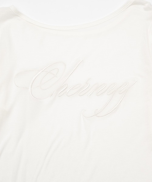 chernyy(チェルニー)の「2way chernyy sheer long sleeve tee / シアーロンT(Tシャツ/カットソー・レディース・オフホワイト/ピンク・SMALL/LARGE/MEDIUM)」の9枚目の写真