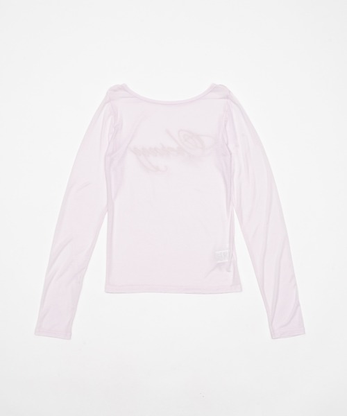 chernyy(チェルニー)の「2way chernyy sheer long sleeve tee / シアーロンT(Tシャツ/カットソー・レディース・オフホワイト/ピンク・SMALL/LARGE/MEDIUM)」の14枚目の写真
