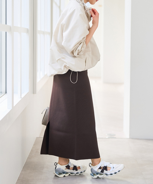 Spick & Span（スピックアンドスパン）の「ストレートニットスカート（スカート・レディース・ベージュ系その他/ブラウン/ブラック・36/38）」の10枚目の写真