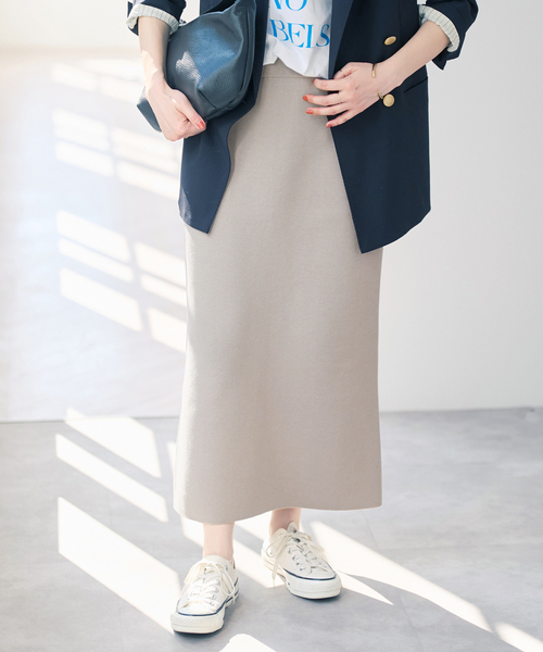 Spick & Span（スピックアンドスパン）の「ストレートニットスカート（スカート・レディース・ベージュ系その他/ブラウン/ブラック・36/38）」の11枚目の写真