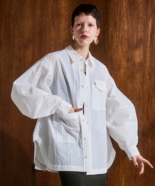 【新品】OMMO / SQUARE SLEEVE AIRY SHIRT SQUARE SLEEVE AIRY SHIRT（シャツ/ブラウス）｜OMMO（オーエム