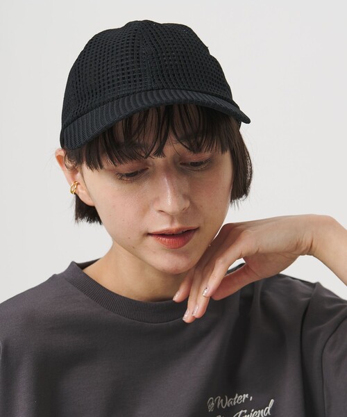 UNITED ARROWS（ユナイテッドアローズ）の「グリッドメッシュ キャップ（キャップ・レディース・ブラック/ホワイト・FREE）」の4枚目の写真