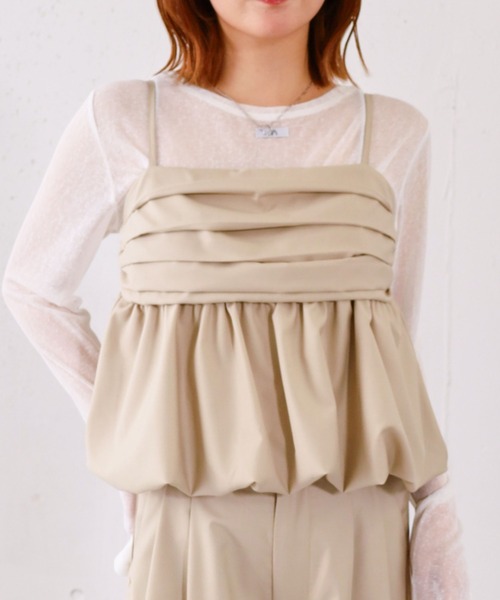 archives(アルシーヴ)の「【ONかわ】バルーンビスチェ×スラックスSET(パンツドレス・レディース・グレー/ベージュ・MEDIUM)」の22枚目の写真