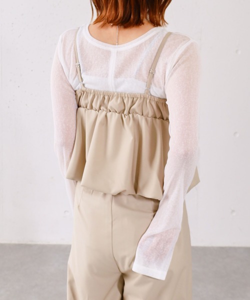 archives(アルシーヴ)の「【ONかわ】バルーンビスチェ×スラックスSET(パンツドレス・レディース・グレー/ベージュ・MEDIUM)」の5枚目の写真