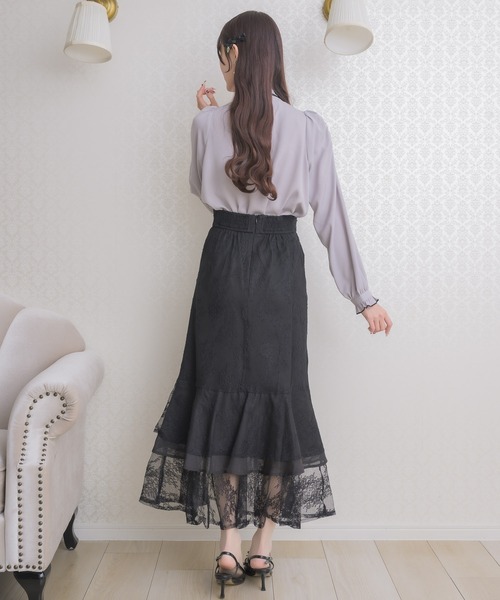 couture BY ROJITA（クチュールバイロジータ）の「レースティアードロングスカート（スカート・レディース・ブラック/アイボリー/ピンク・FREE）」の22枚目の写真
