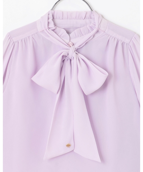 kate spade new york kids(ケイトスペードニューヨーク)の「ボウタイブラウス(シャツ/ブラウス・キッズ・ライラック/オフホワイト・120cm/160cm/150cm/140cm/130cm)」の4枚目の写真
