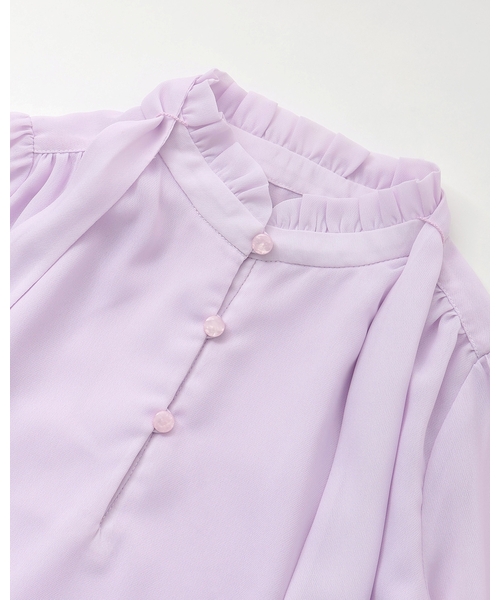 kate spade new york kids(ケイトスペードニューヨーク)の「ボウタイブラウス(シャツ/ブラウス・キッズ・ライラック/オフホワイト・120cm/160cm/150cm/140cm/130cm)」の5枚目の写真