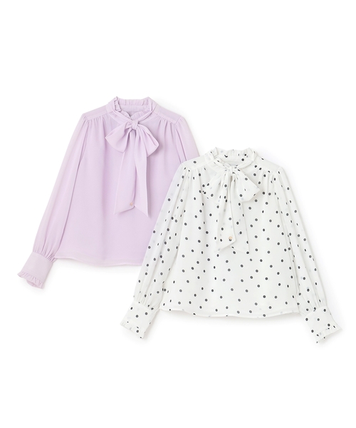 kate spade new york kids(ケイトスペードニューヨーク)の「ボウタイブラウス(シャツ/ブラウス・キッズ・ライラック/オフホワイト・120cm/160cm/150cm/140cm/130cm)」の11枚目の写真