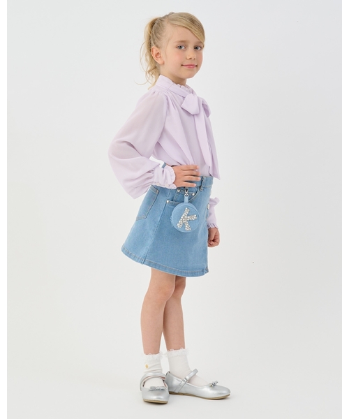 kate spade new york kids(ケイトスペードニューヨーク)の「ボウタイブラウス(シャツ/ブラウス・キッズ・ライラック/オフホワイト・120cm/160cm/150cm/140cm/130cm)」の15枚目の写真