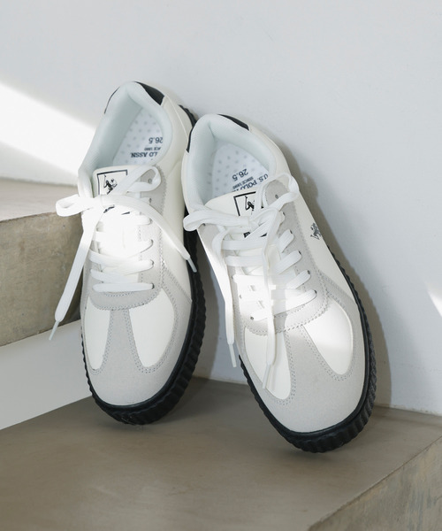 U.S. POLO ASSN.(ユーエスポロアッスン)の「『U.S. POLO ASSN/ユーエスポロアッスン』厚底スニーカー【Z】(スニーカー・メンズ・ホワイト×ライトグレー/ホワイト/ブラック・25.5cm/26.5cm/27.5cm)」の6枚目の写真