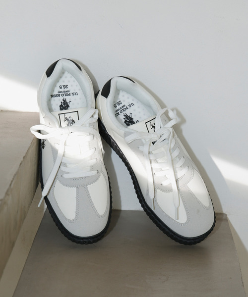 U.S. POLO ASSN.(ユーエスポロアッスン)の「『U.S. POLO ASSN/ユーエスポロアッスン』厚底スニーカー【Z】(スニーカー・メンズ・ホワイト×ライトグレー/ホワイト/ブラック・25.5cm/26.5cm/27.5cm)」の7枚目の写真