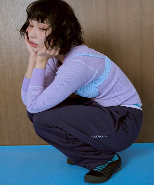common gull products.(コモンガルプロダクツ)の「ぴったんこスウェットパンツ、芽心(スウェットパンツ・レディース・ミント/杢グレー/ホワイト系/ネイビー・MEDIUM/LARGE/SMALL)」の17枚目の写真