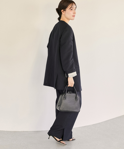 plage（プラージュ）の「《WEB限定追加》MAISON CANAU / メゾン カナウ ROUND BOSTON Sバッグ 2（ハンドバッグ・レディース・グレー/ブラック・FREE）」の6枚目の写真