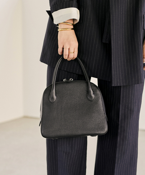 plage（プラージュ）の「《WEB限定追加》MAISON CANAU / メゾン カナウ ROUND BOSTON Sバッグ 2（ハンドバッグ・レディース・グレー/ブラック・FREE）」の8枚目の写真